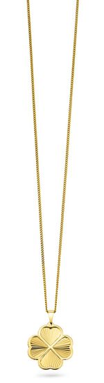 Gouden klaver hanger 