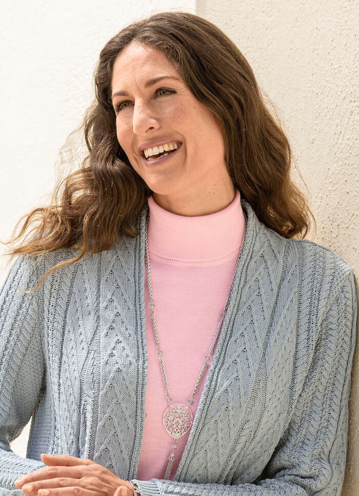 Halsketting met hanger en kwastje 