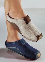 HAFLINGER pantoffels, wolfleece stof BEIGE