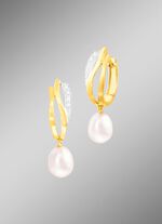 Creoolse oorbellen met zoetwaterparels 