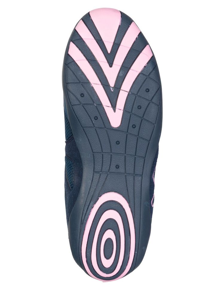 laurakent, trendy damesschoenen op blote voeten met uitneembaar voetbed MARINEBLAUW