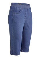 Bermudashort met jersey tailleband JEANSBLAUW