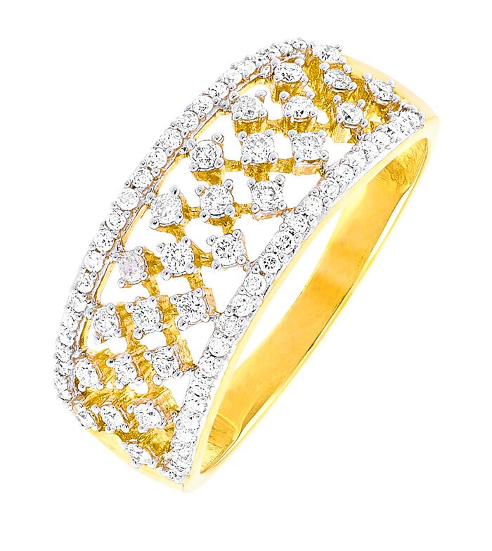 Damesring met 74 diamanten 