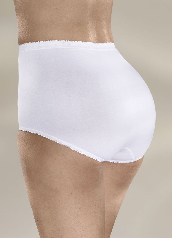 Sloggi set van drie maxislips met elastische manchetten WIT