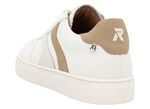 Rieker sneakers van zacht nappaleer WIT-CAMEL