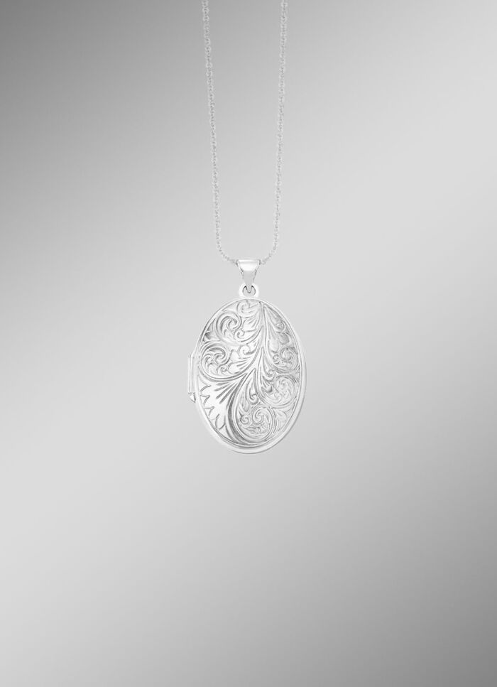 Elegante medaillon van zilver 925/- fijn 