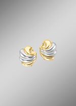 Gebogen oorclips in tweekleurig 