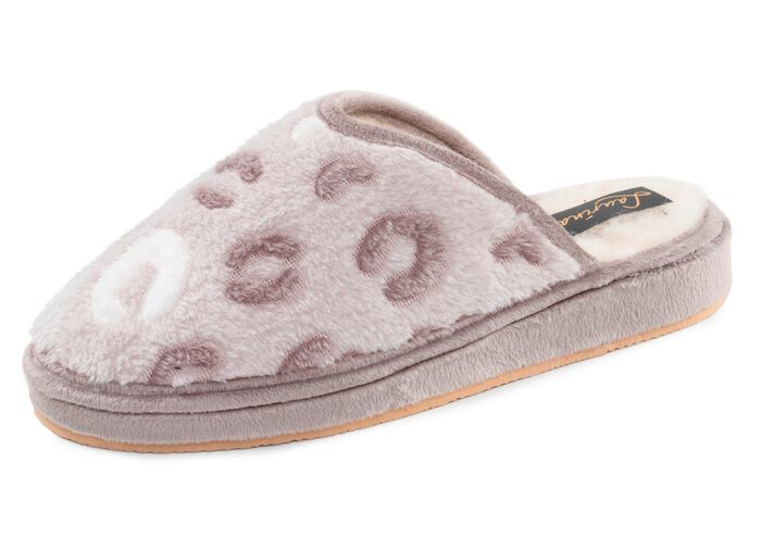 Laurina, gevoerde damespantoffels, met scheerwol 