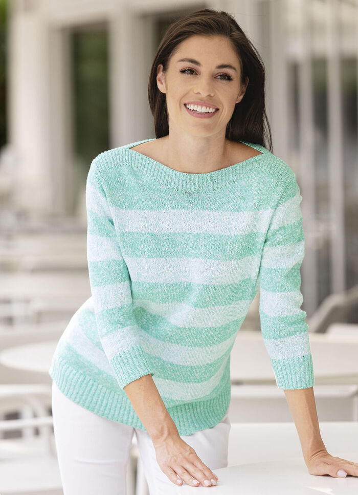 Trui gemaakt van gemêleerd garen 