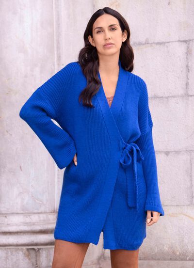 Lang vest met wikkelfunctie 