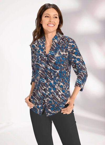 Overhemdblouse met knoopsluiting 