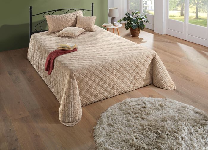 Bedspreien en kussenslopen in corduroy-look NATUUR