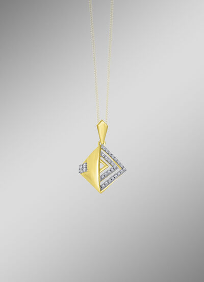 Moderne hanger met diamanten 