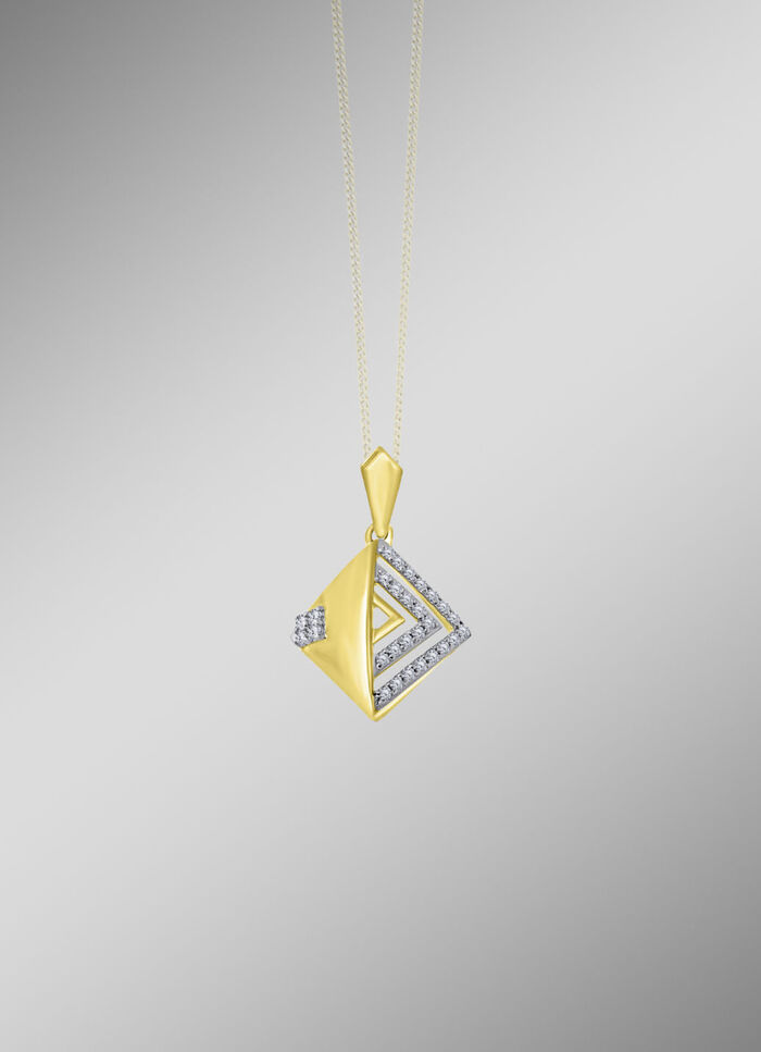 Moderne hanger met diamanten 