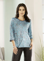 Shirt met zilverkleurige sierplaatjes 