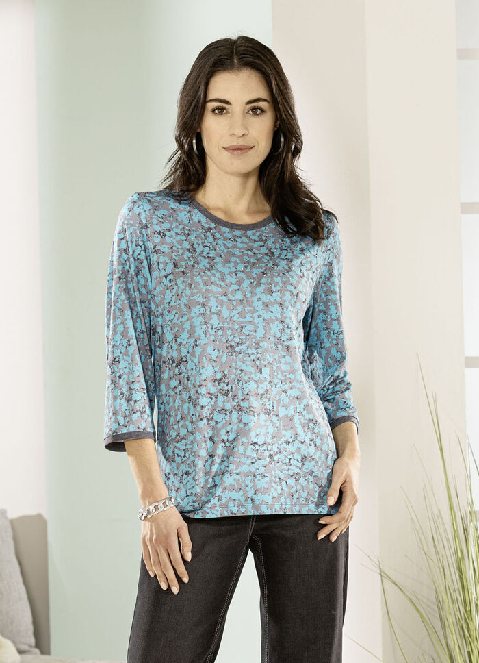 Shirt met zilverkleurige sierplaatjes 