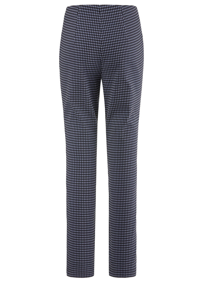 Broek met trendy pied-de-poulemotief BLAU-SCHWARZ