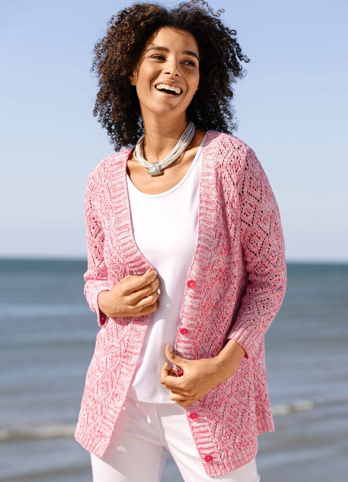 Vestje van melange garen 