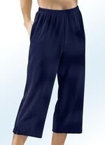 Caprivormige broek van badstof MARINE