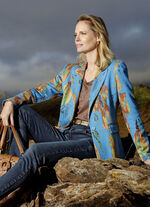 Blazer van hoogwaardig jacquardbreisel 