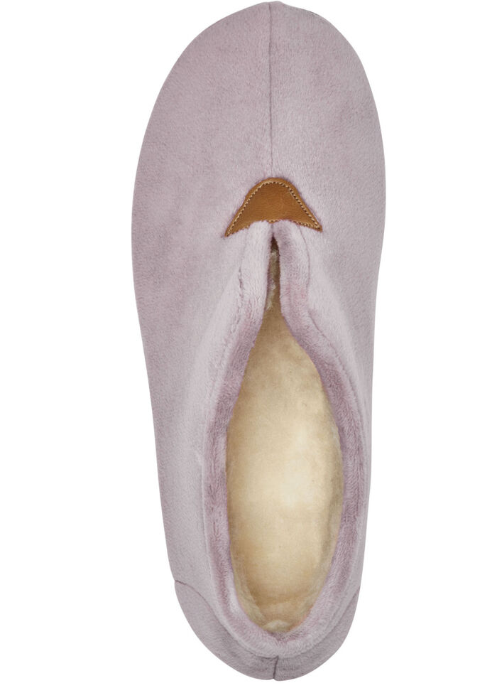 Laurina pantoffels van fluweelachtig textielmateriaal PASTELSERINGEN