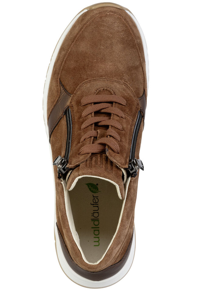 Waldläufer, comfortabele dameslaarzen, breedte H, met uitneembaar voetbed COGNAC