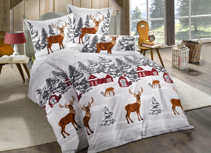 Beddengoedset in zachte flanelkwaliteit 