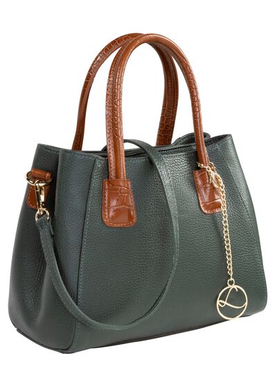 Laurina tas van generfd kalfsnappa leer 