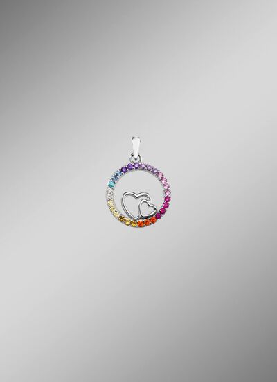 Zilveren hanger met zirkonia 