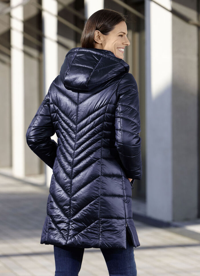 Korte jas met zijsplitten NAVY