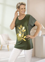 Shirt met contrastprint op de voorkant 