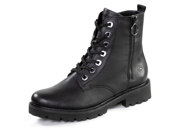 Remonte, modieuze dames enkellaarsjes, winterschoenen, breedte G, met uitneembaar voetbed SCHWARZ