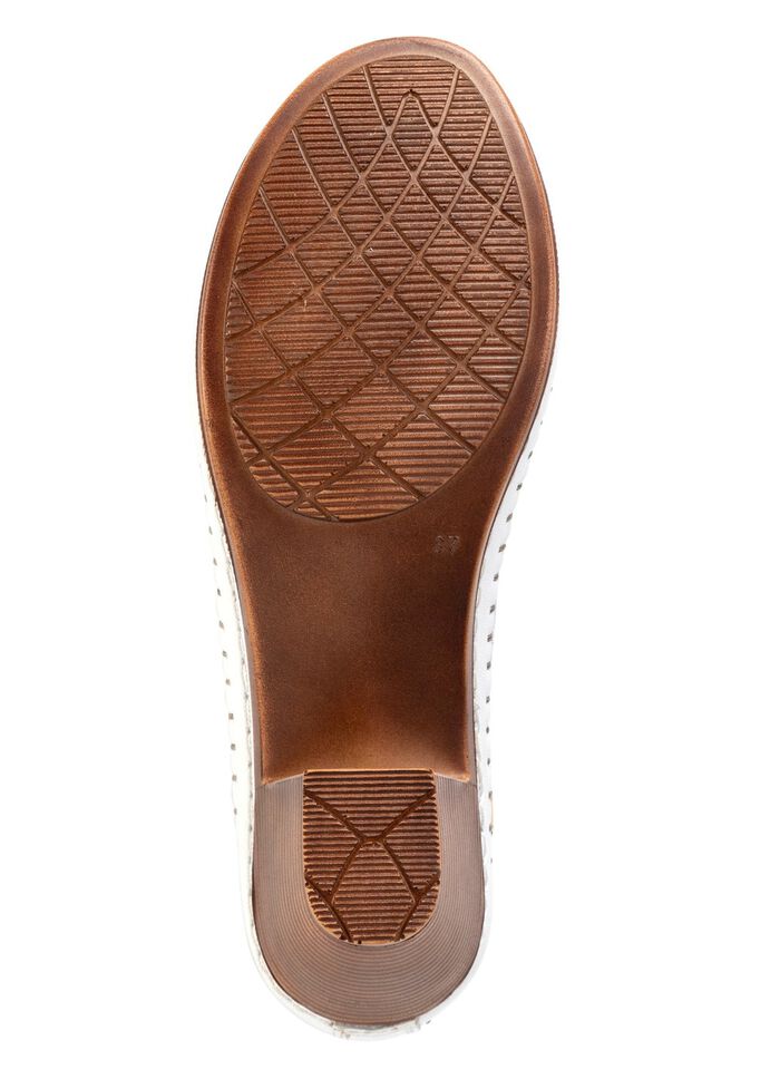 Gemini, modieuze damespumps, wijdte G, gemaakt van leer WIT-MULTICOLOR