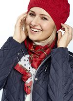 Sjaal met modern ketting- en riemmotieven 