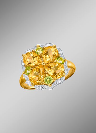 Damesring met bloemenontwerp 