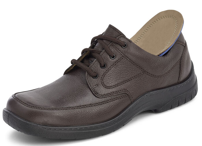 GINO GALANTE veterschoenen van fijn leer MOKKA