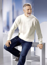 Pullover met een gestructureerd dessin in 3 kleuren WOLLWEISS