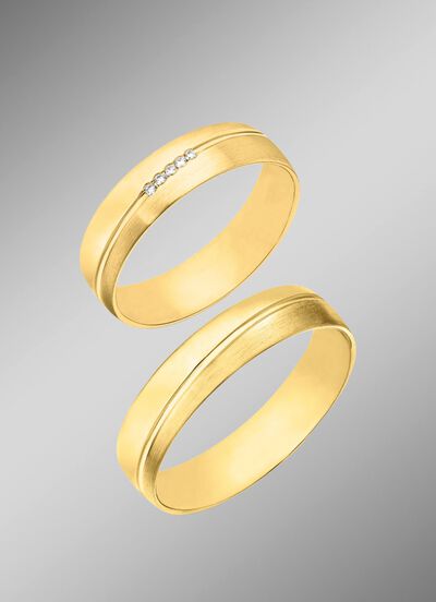 Elegante trouwring glanzend/mat 