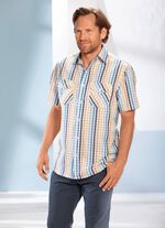 Shirt WIT-AQUA-ANTRACIET-LIMOEN GERUIT