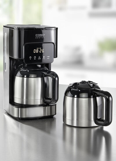 CASO koffiemachine met 2 dubbelwandige thermoskannen 