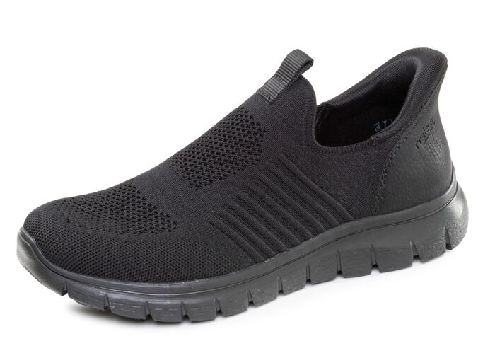 Rieker, lichtgewicht herenpantoffels, met verstevigde hielkap ZWART