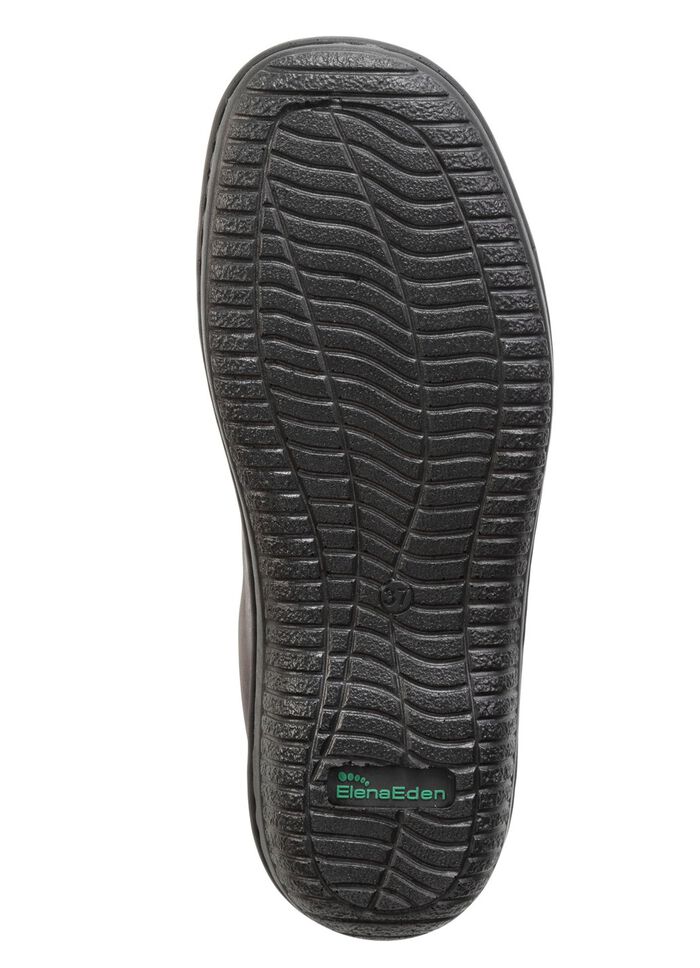 ELENA EDEN pantoffels gemaakt van nappaleer GRIJS-ZWART