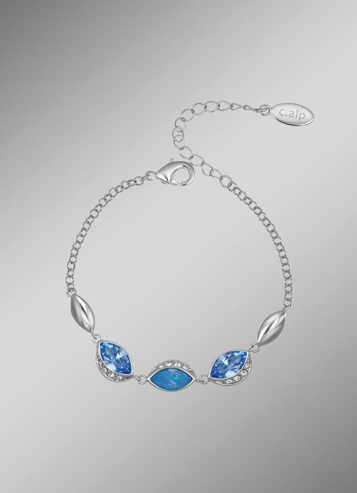Sprankelende elegantie in blauw &ndash; armband met Swarovski kristallen 