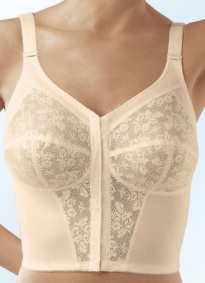 Susa bh in lang model, met sluiting vooraan HUIDKLEURIG