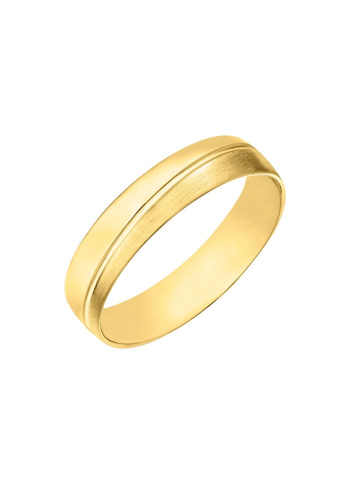 Elegante trouwring glanzend/mat 