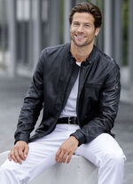 Leren blouson van “Cabrini” 