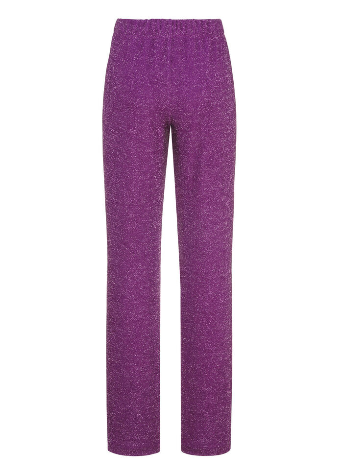 Broek met elegante glinsterende glanzende garen BESSEN