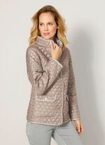 Omkeerbaar jack met grafisch doorgestikt patroon 