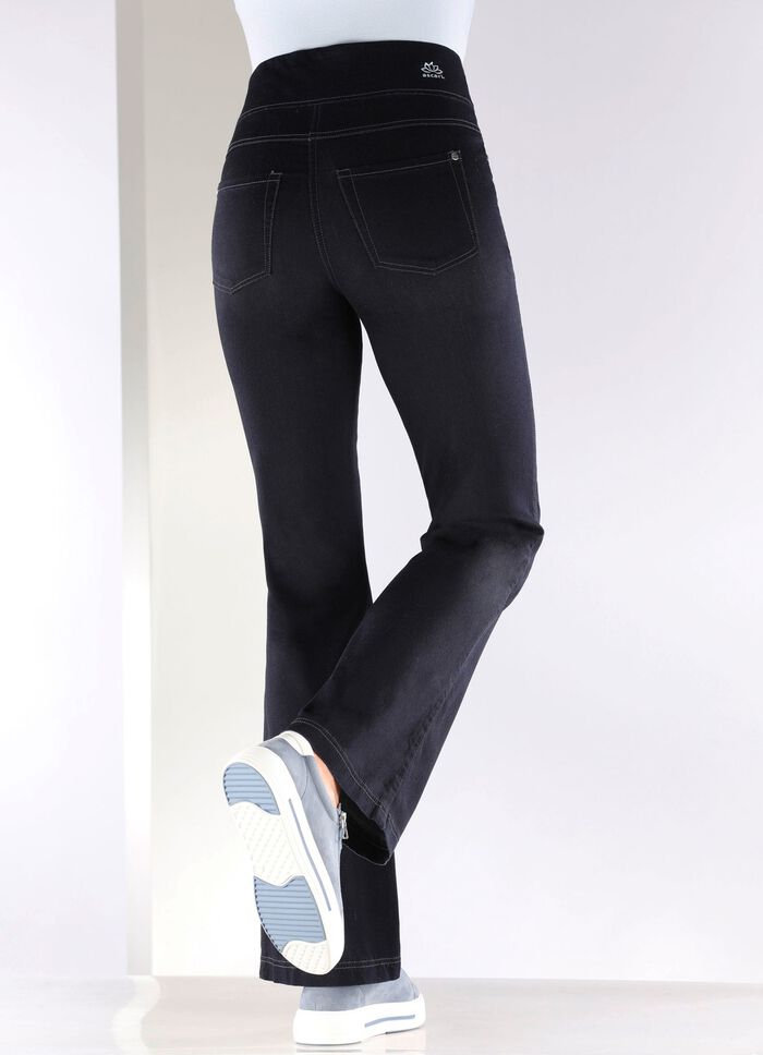 Yogajeans met uitlopende pijpen 