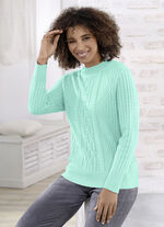 Trui met scheerwol MINT